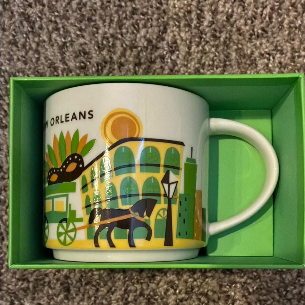 Starbucks White and Green Mug New Orleans Architecture